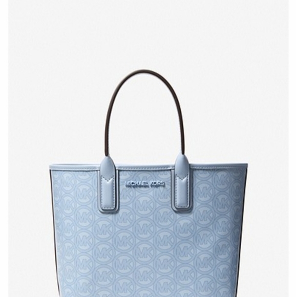 $458 NWT Authentic Michael Kors Jodie Tote Bag ~Pale Ocean Blue~ - Picture 3 of 8